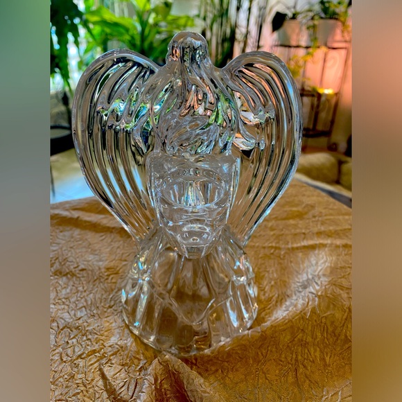 CRYSTAL LEAD ANGEL CANDLEHOLDER - Picture 3 of 5